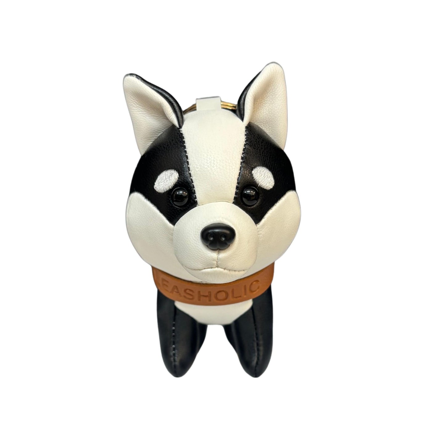 Husky (Black) Leather Charm