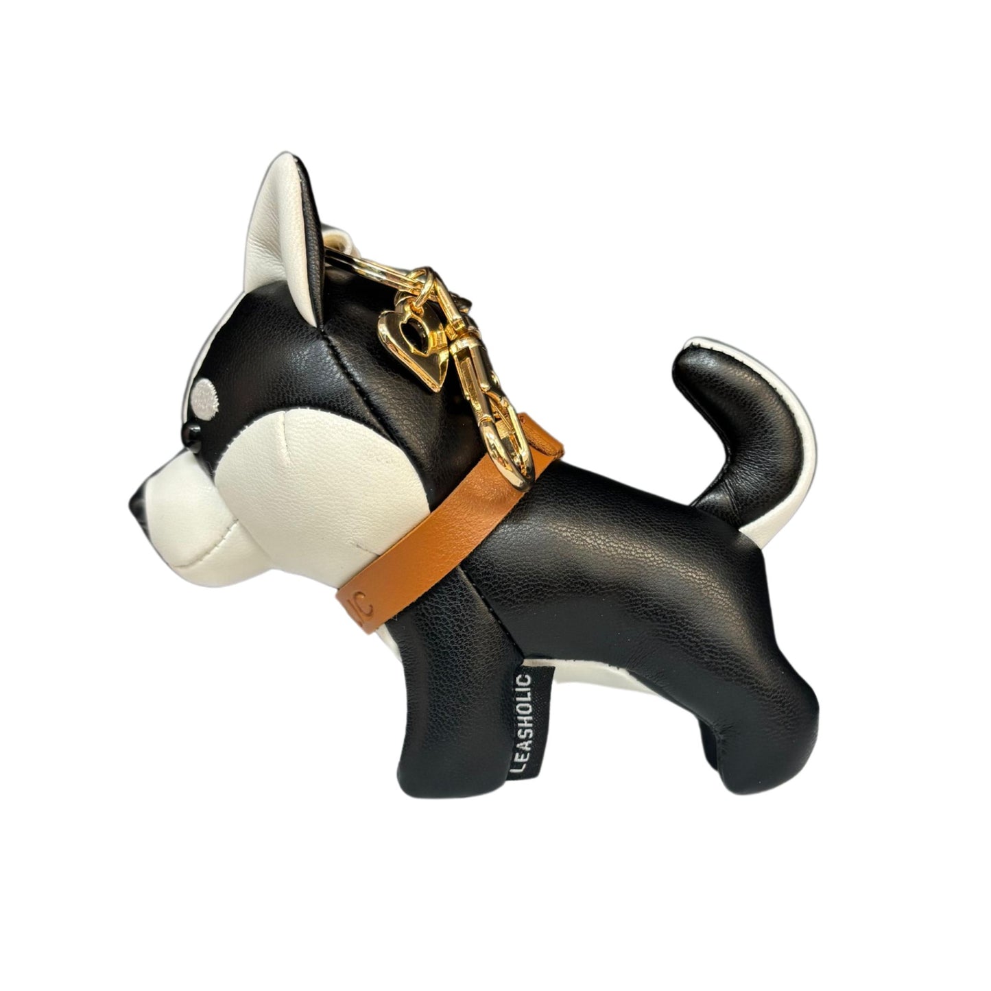 Husky (Black) Leather Charm