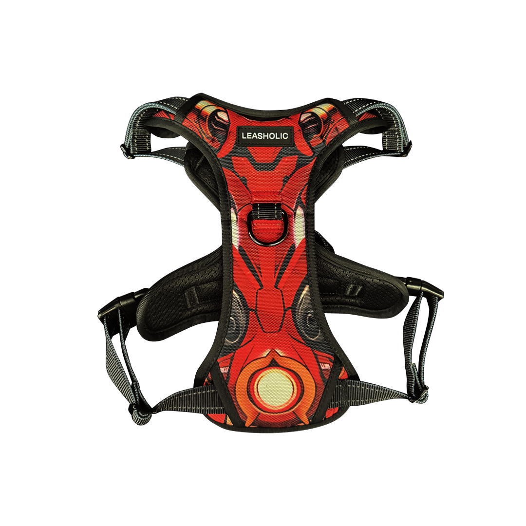 Oxford Cloth No-Pull Harness - Mech Red – Leasholic