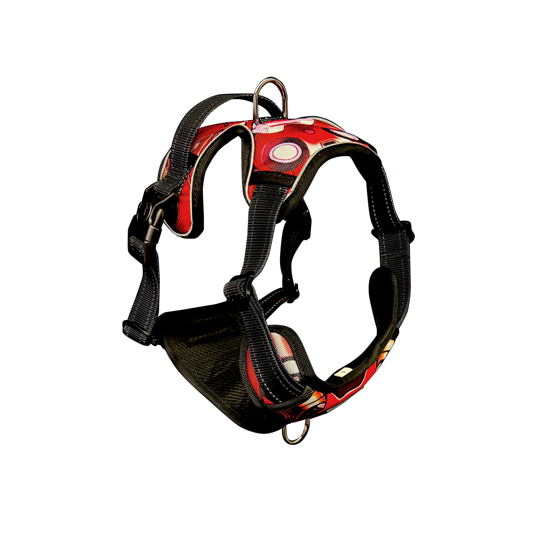 Oxford Cloth No-Pull Harness - Mech Red