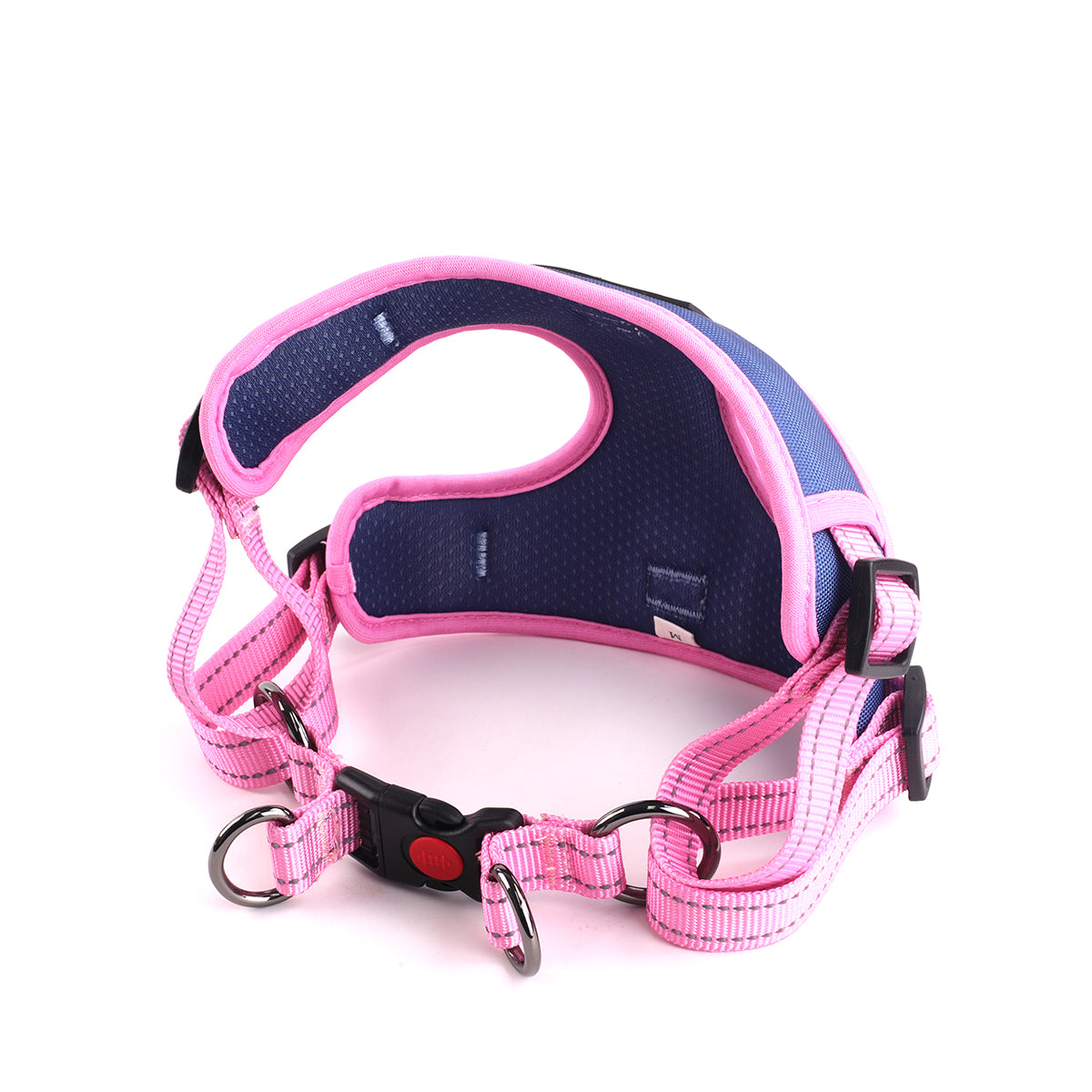 Oxford Cloth Corgi-Specific Series Harness - Navy with Pink