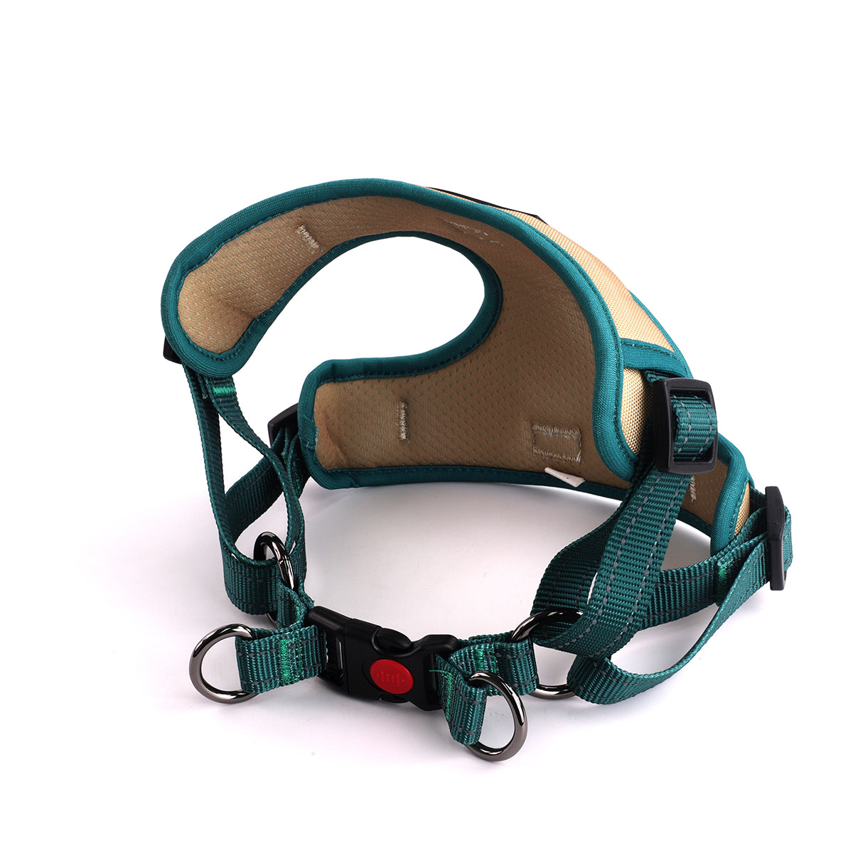 Oxford Cloth Yama Style Harness - Sand with Green