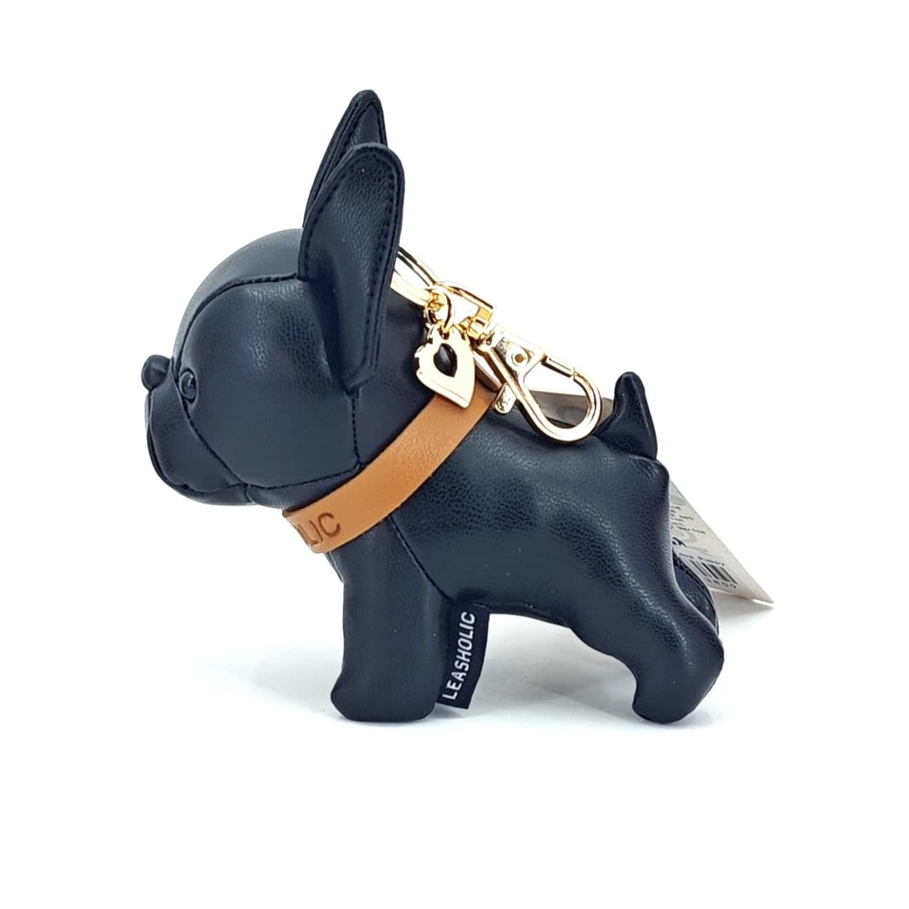 Bulldog (Black) Leather Charm