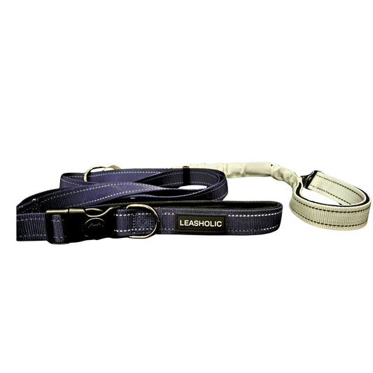 6 in 1 Multi-functional Hands-Free Leash - Navy with White