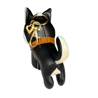 Husky (Black) Leather Charm