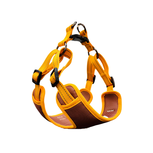 Oxford Cloth Yama Style Harness - Sand with Yellow