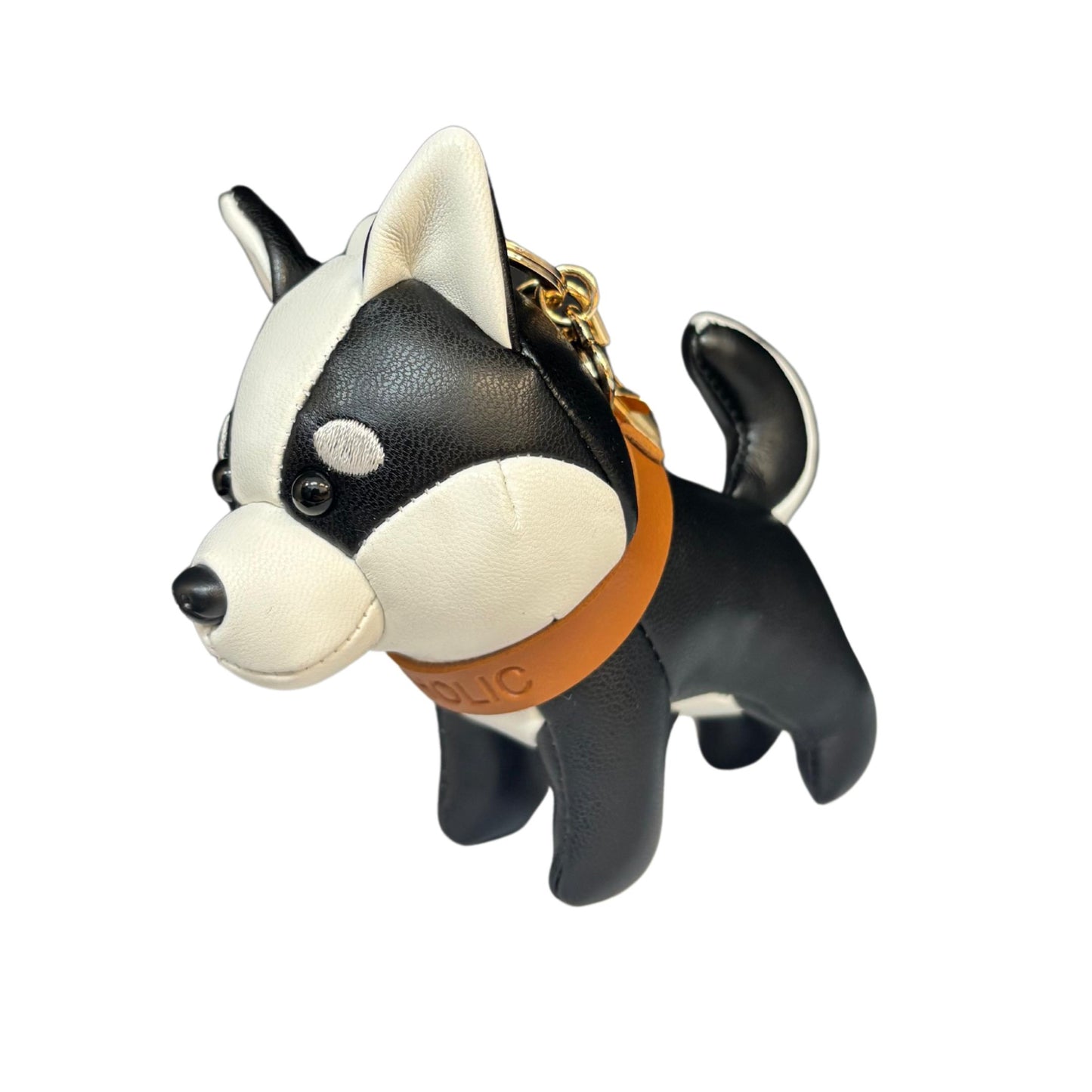 Husky (Black) Leather Charm