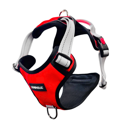 Oxford Cloth Smart Max No Pull Harness - Crimson with Black