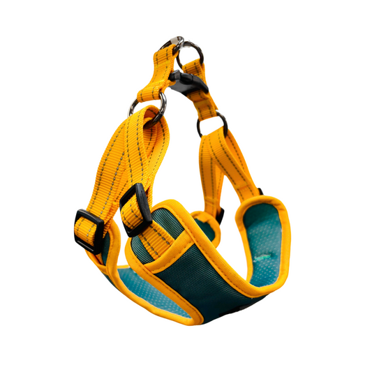 Oxford Cloth Yama Style Harness - Jungle with Yellow