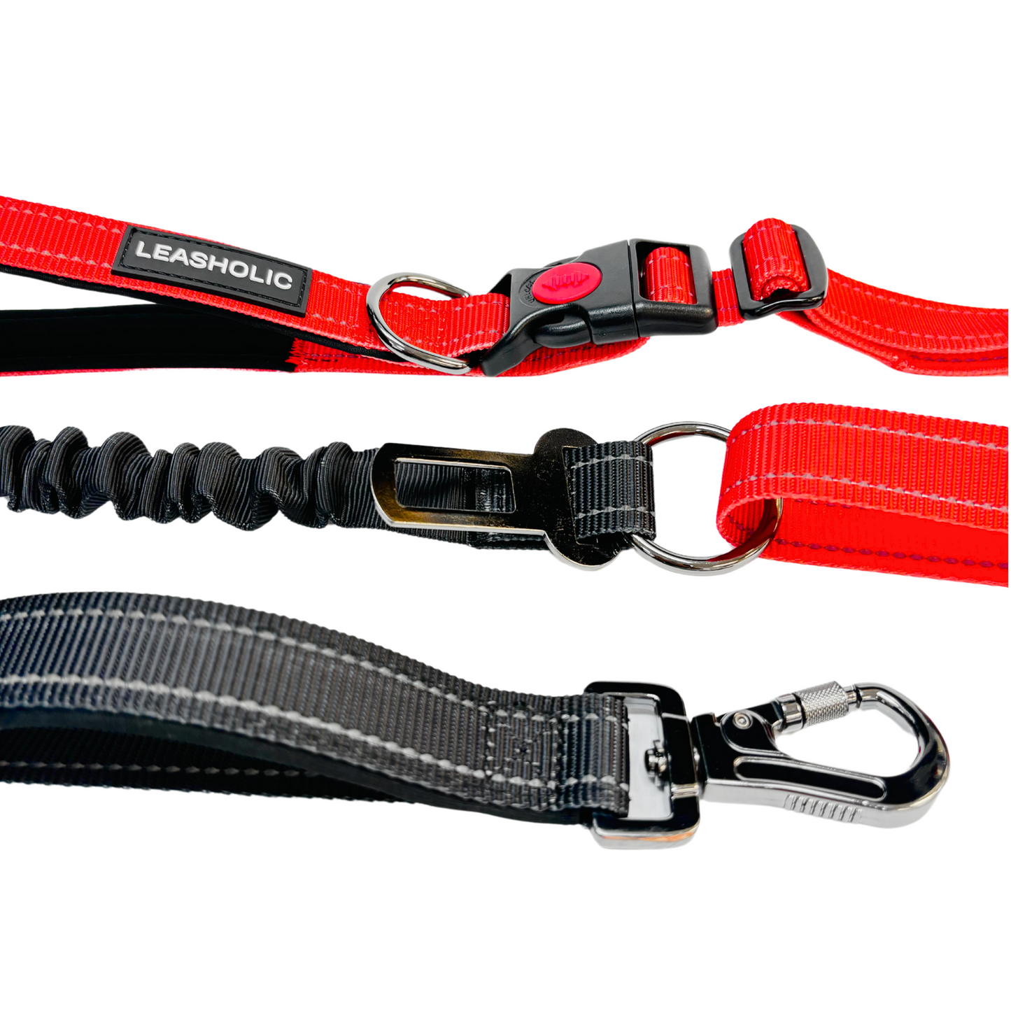 6 in 1 Multi-functional Hands-Free Leash - Ink with Crimson