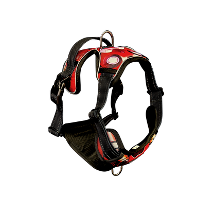 Oxford Cloth No-Pull Harness - Mech Red