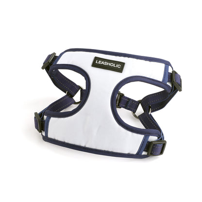 Oxford Cloth Smart Casual Harness - Snow with Blue