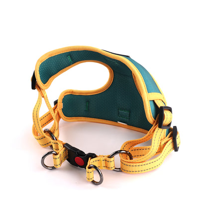 Oxford Cloth Yama Style Harness - Jungle with Yellow