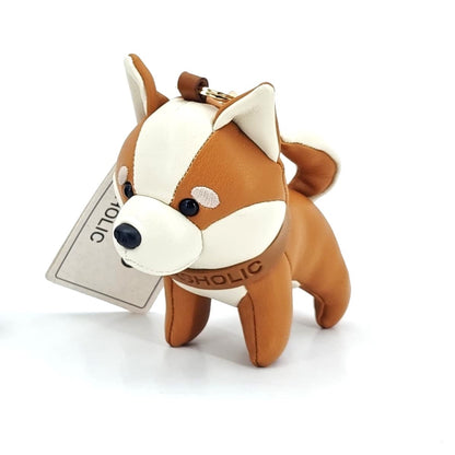 Chinese Village Dogs (Brown) Leather Charm