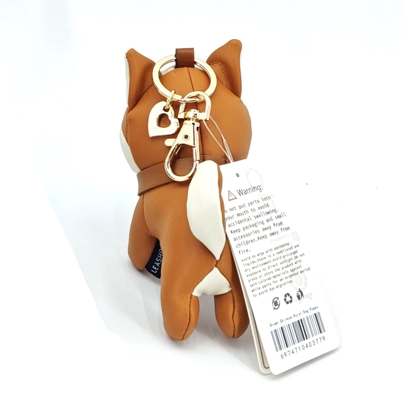 Chinese Village Dogs (Brown) Leather Charm