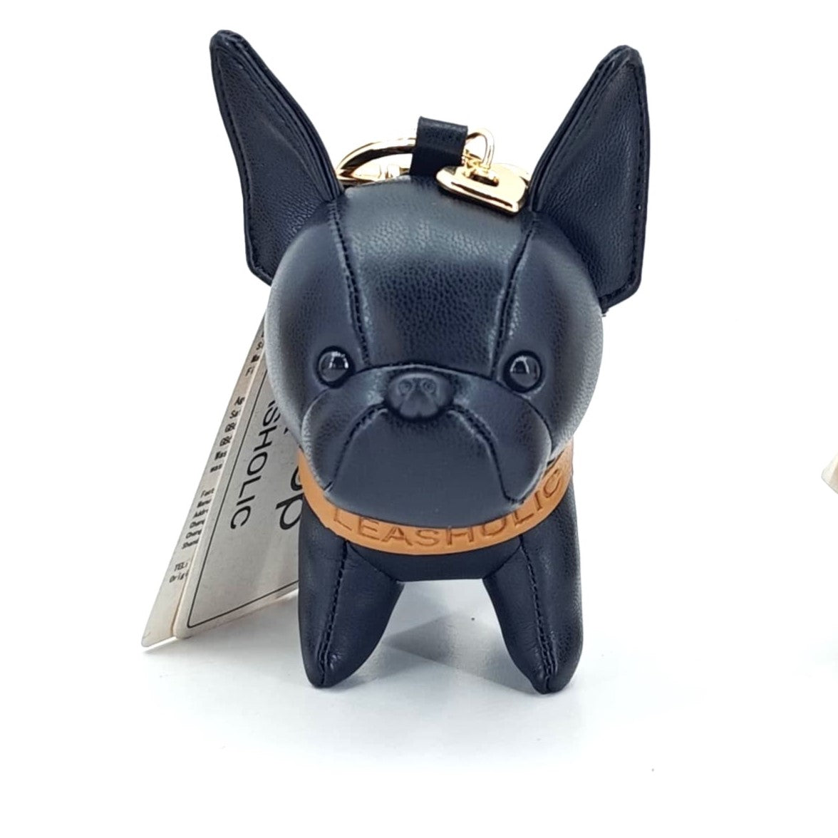 Bulldog (Black) Leather Charm