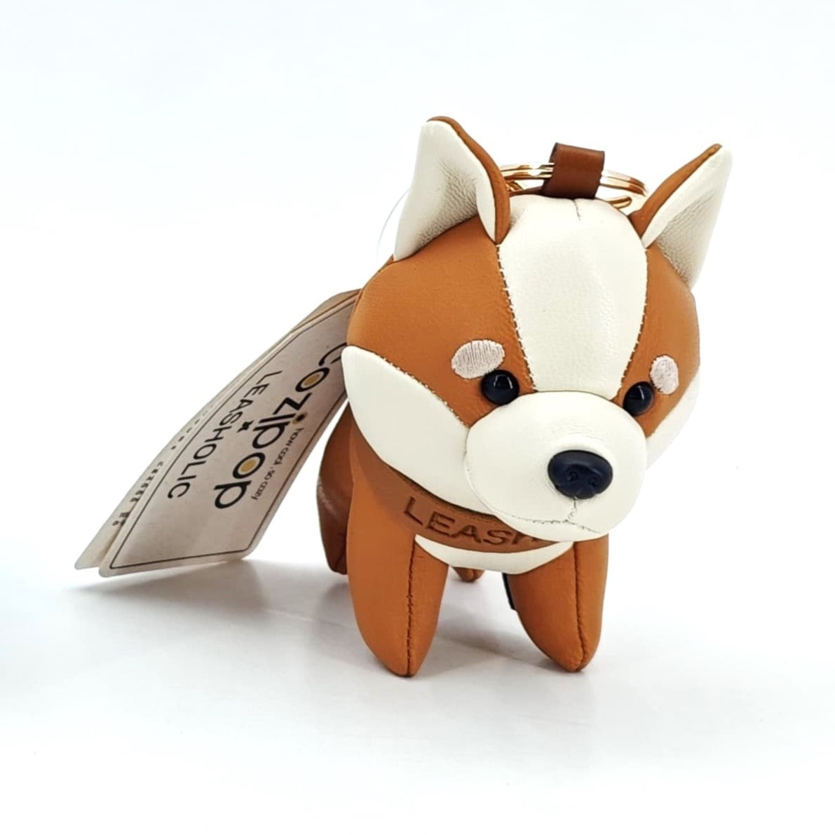 Chinese Village Dogs (Brown) Leather Charm