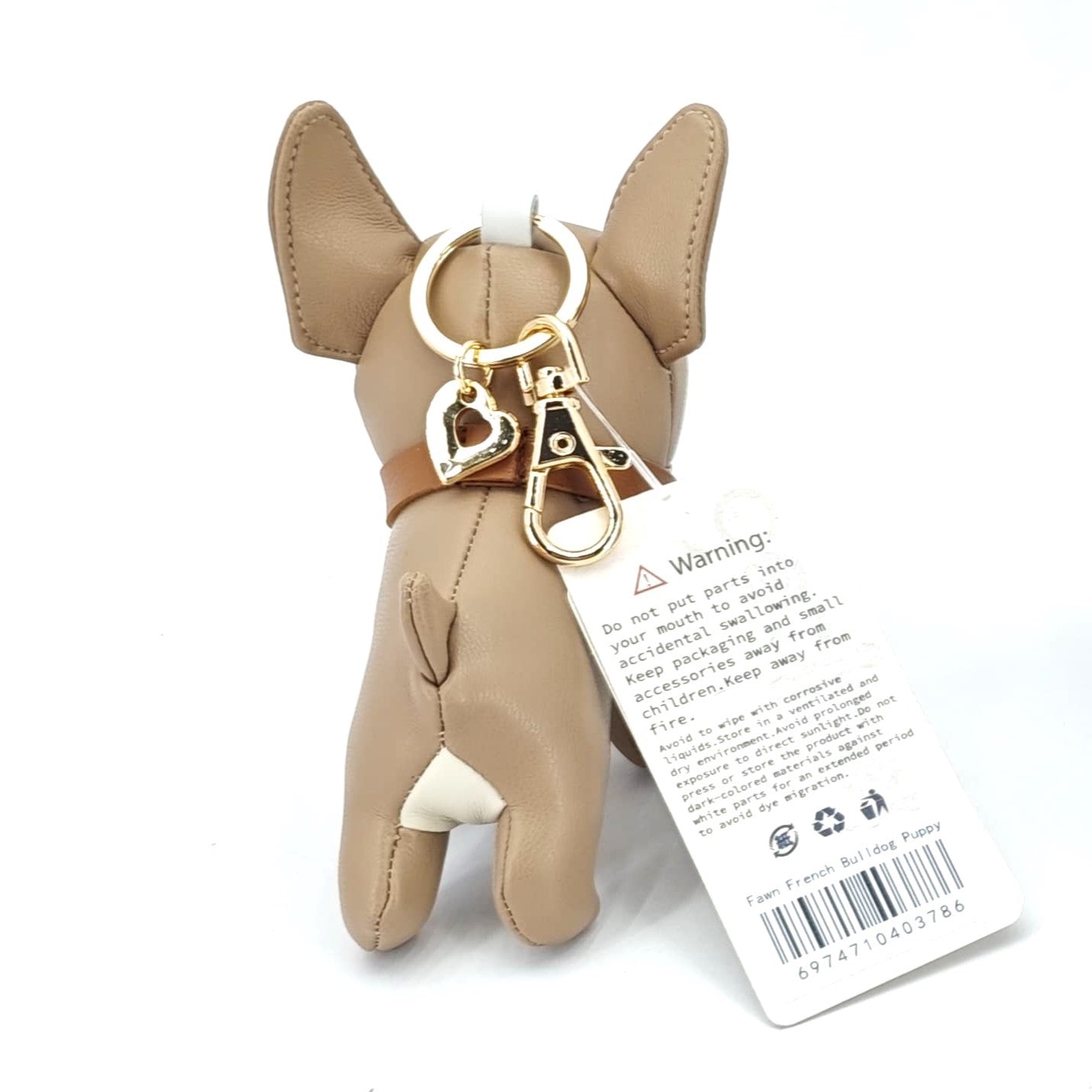 Bulldog (Linen) Leather Charm