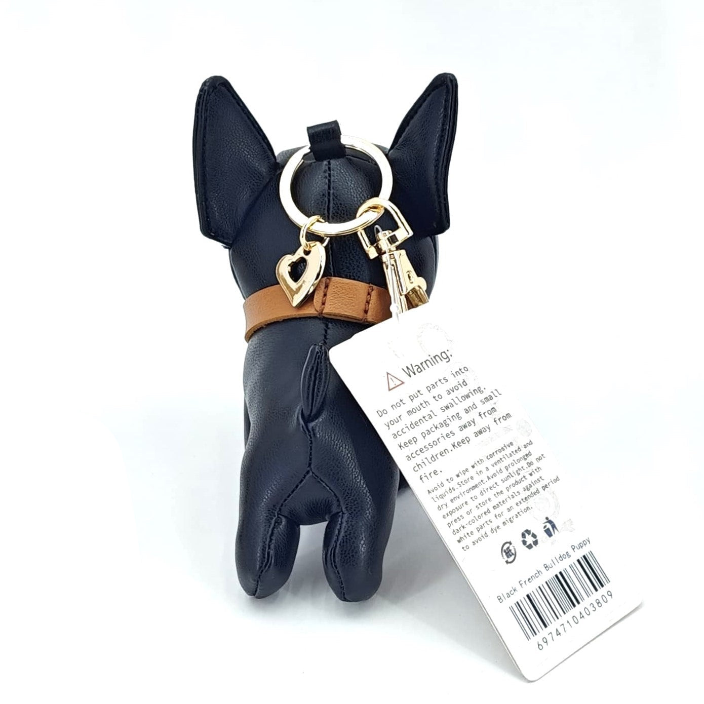 Bulldog (Black) Leather Charm